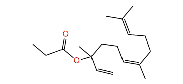 (E)-1,5,9-Trimethyl-1-vinyl-4,8-decadienyl propionate